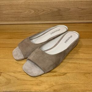 Jeffrey Campbell Suede Peep Toe Wedge Flats - Size 8.5